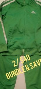 2/$40 KIDS UNISEX 4T ADIDAS 2 PC  JOGGER SET